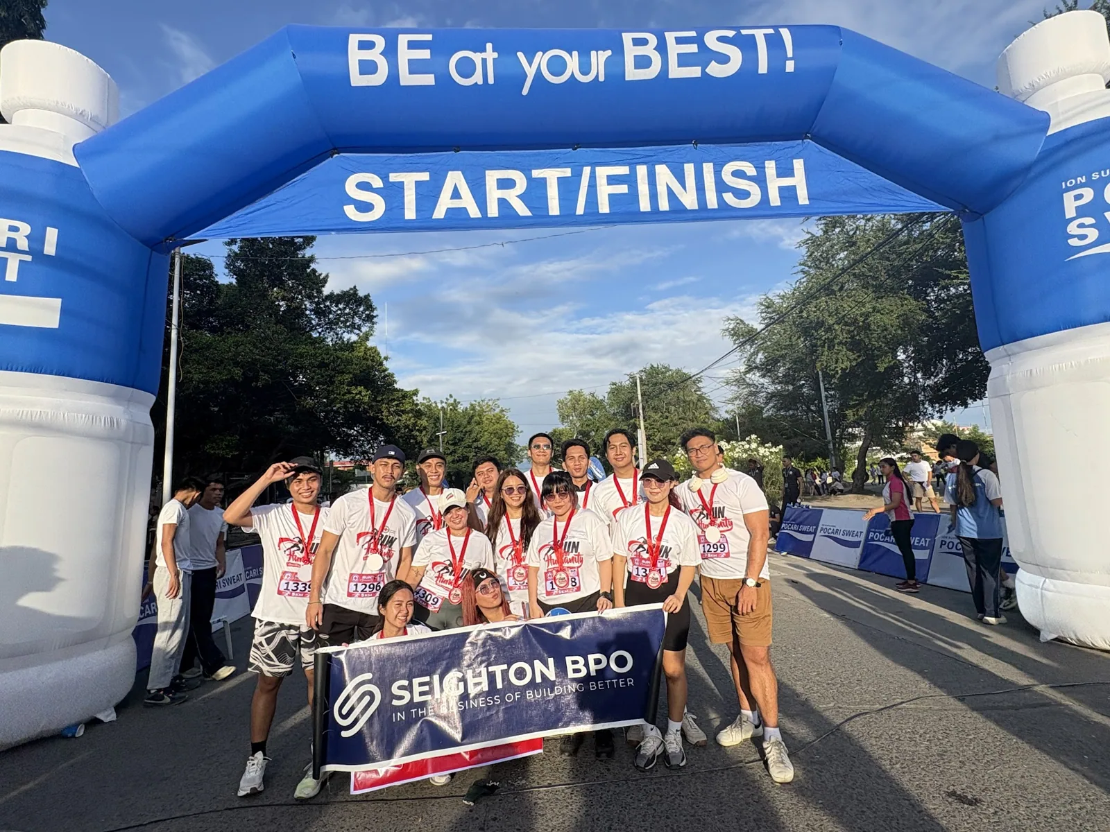 Seighton BPO staff at the Red Cross Run for Humanity finish line