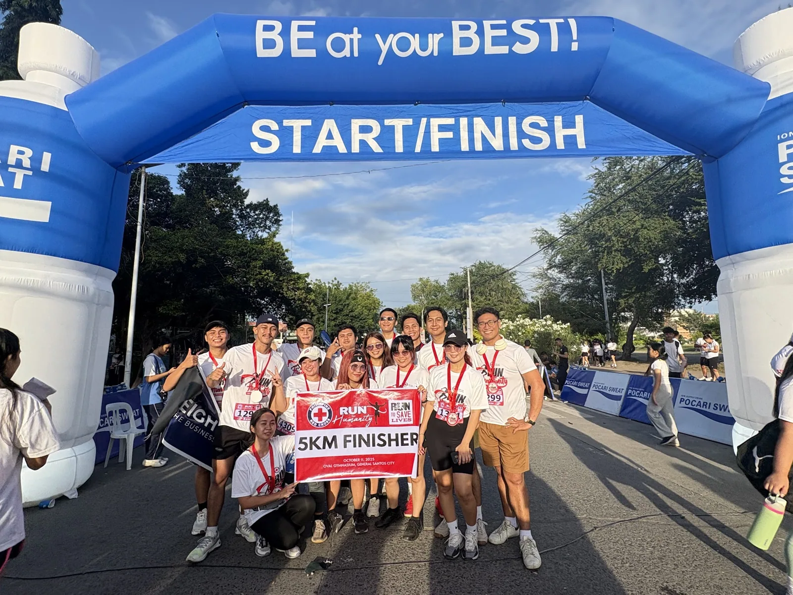 The Seighton team at the Red Cross Run for Humanity start line